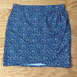 XXL Rip Skirt from Hawaii length 3 Blue and White Patterned Wrap Skirt